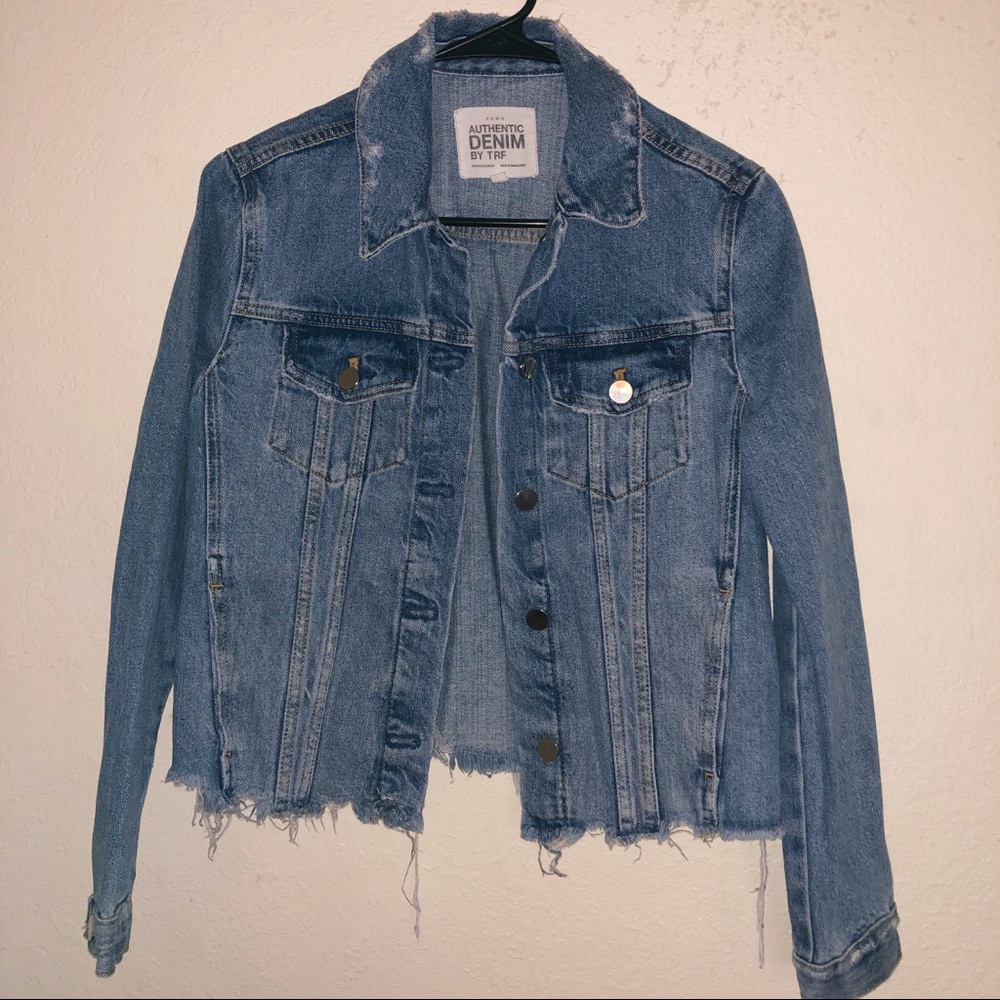 Zara Distressed Denim Jacket